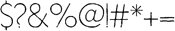 Nanami HM Thin otf (100) Font OTHER CHARS