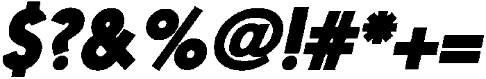 Nanami Heavy Oblique otf (800) Font OTHER CHARS