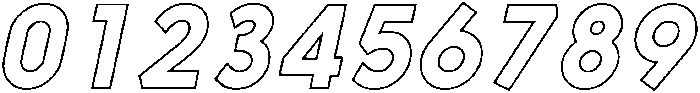 Nanami Outline Oblique otf (400) Font OTHER CHARS