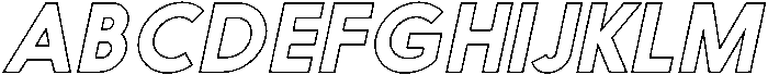 Nanami Outline Oblique otf (400) Font UPPERCASE