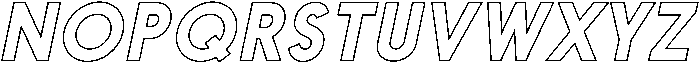 Nanami Outline Oblique otf (400) Font UPPERCASE