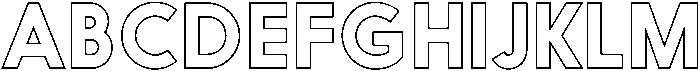Nanami Outline Regular otf (400) Font UPPERCASE