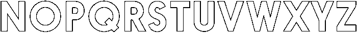 Nanami Outline Regular otf (400) Font UPPERCASE