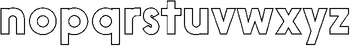 Nanami Outline Regular otf (400) Font LOWERCASE