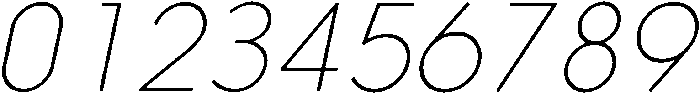 Nanami Rounded Thin Oblique otf (100) Font OTHER CHARS