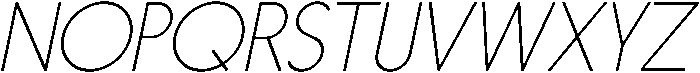 Nanami Rounded Thin Oblique otf (100) Font UPPERCASE