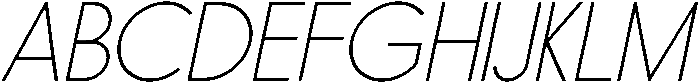 Nanami Thin Oblique otf (100) Font UPPERCASE