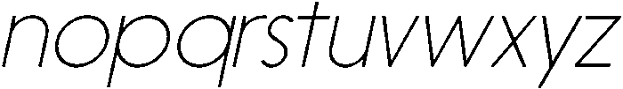Nanami Thin Oblique otf (100) Font LOWERCASE