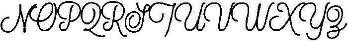 Nancy Monoline Script otf (400) Font UPPERCASE