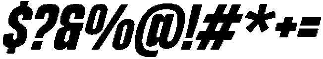 Nanika Slanted otf (400) Font OTHER CHARS