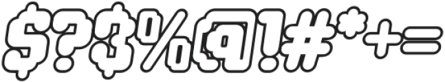 Nano Pix Outline Italic otf (400) Font OTHER CHARS