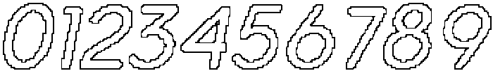 Napzer Rounded Pixel Outline otf (400) Font OTHER CHARS