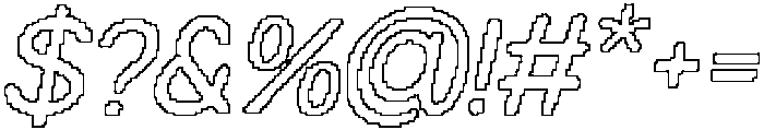 Napzer Rounded Pixel Outline otf (400) Font OTHER CHARS