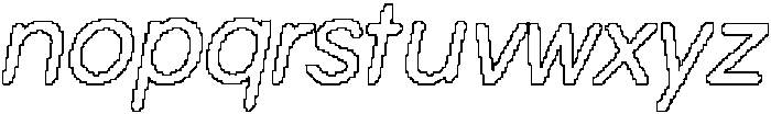 Napzer Rounded Pixel Outline otf (400) Font LOWERCASE