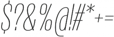 Naratif Condensed Thin Italic otf (100) Font OTHER CHARS