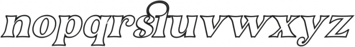 Narifah Outline Italic otf (400) Font LOWERCASE