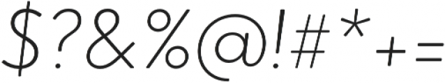 Narin Light Italic otf (300) Font OTHER CHARS