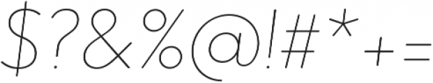 Narin Thin Italic otf (100) Font OTHER CHARS