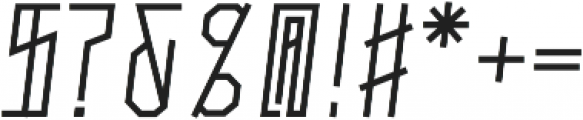Narrow Bold Italic otf (700) Font OTHER CHARS