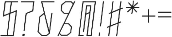 Narrow Italic otf (400) Font OTHER CHARS