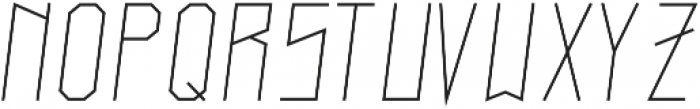 Narrow Italic otf (400) Font UPPERCASE