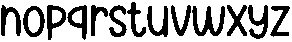 Narrow Tall Cartoon Regular otf (400) Font LOWERCASE