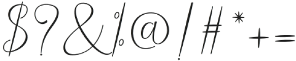 Nathasyia Script Regular otf (400) Font OTHER CHARS