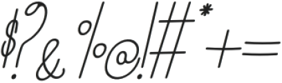 Nattlya Italic otf (400) Font OTHER CHARS