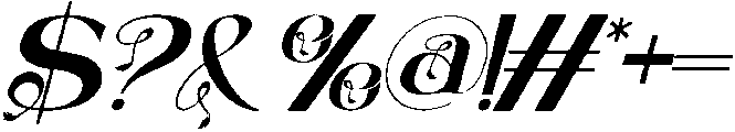 Natural Creation Italic otf (400) Font OTHER CHARS