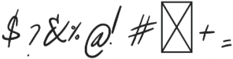 Natural Signature Regular otf (400) Font OTHER CHARS