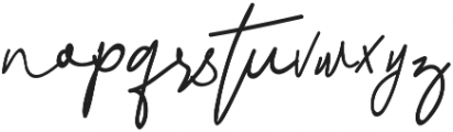 Natural Signature Regular otf (400) Font LOWERCASE