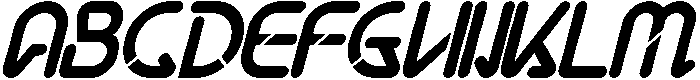 Natural Space Regular Italic otf (400) Font UPPERCASE