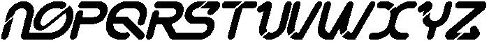 Natural Space Regular Italic otf (400) Font LOWERCASE