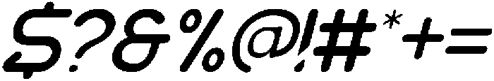 Natural Space Thin Italic otf (100) Font OTHER CHARS
