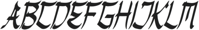 Nau Genzo Italic otf (400) Font UPPERCASE