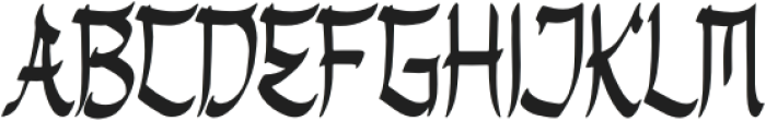 Nau Genzo otf (400) Font UPPERCASE