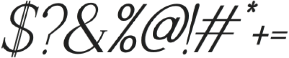 Naure Condensed Oblique otf (400) Font OTHER CHARS