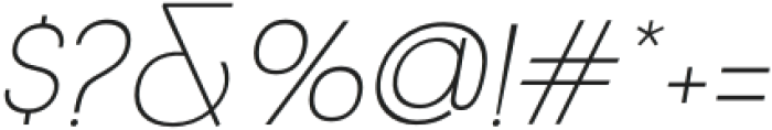 Naxotek Thin Italic otf (100) Font OTHER CHARS