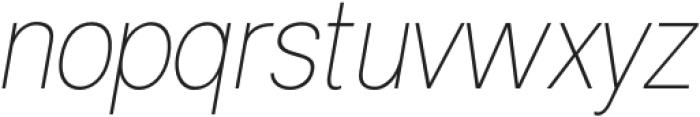 Naxotek Thin Italic otf (100) Font LOWERCASE
