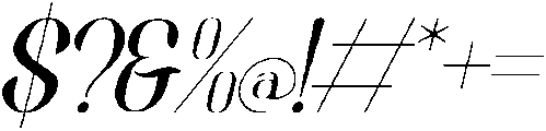 Nazelek Italic otf (400) Font OTHER CHARS