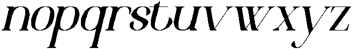 Nazelek Italic otf (400) Font LOWERCASE