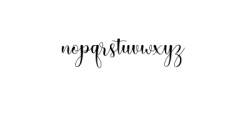 Nattalia Script Font LOWERCASE