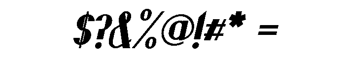 Nanaya Free Bold Italic Font OTHER CHARS
