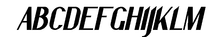 Nanaya Free Bold Italic Font UPPERCASE