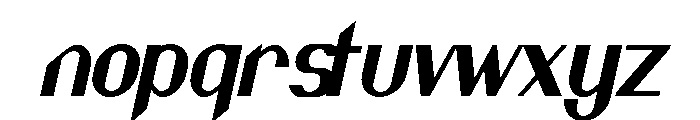 Nanaya Free Bold Italic Font LOWERCASE