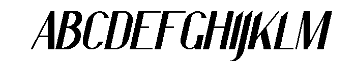 Nanaya Free Italic Font UPPERCASE