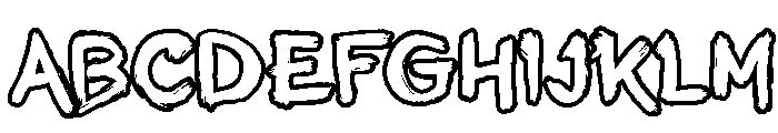 NarconOutline Font UPPERCASE