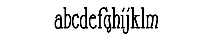 Nathan Condensed Regular Font LOWERCASE