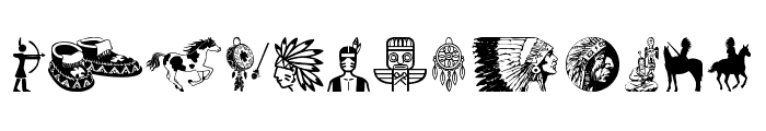 Native American Indians Font UPPERCASE