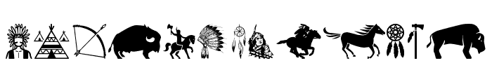 Native American Indians Font LOWERCASE